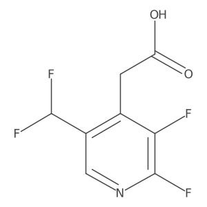 2,3-Difluoro-5-(difluoromethyl)pyridine-4-acetic acid Structure