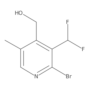 (2-Bromo-3-(difluoromethyl)-5-methylpyridin-4-yl)methanol结构式