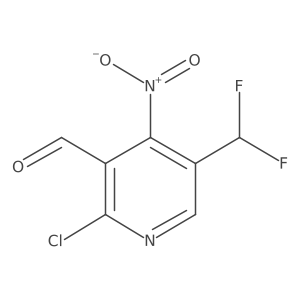 2-Chloro-5-(difluoromethyl)-4-nitronicotinaldehyde结构式