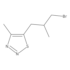 5-(3-Bromo-2-methylpropyl)-4-methyl-1,2,3-thiadiazole结构式