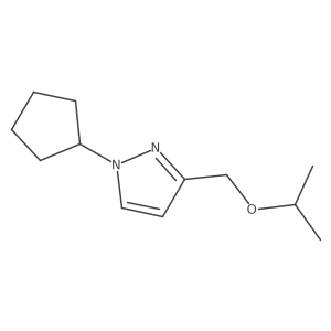 1-cyclopentyl-3-(isopropoxymethyl)-1H-pyrazole结构式