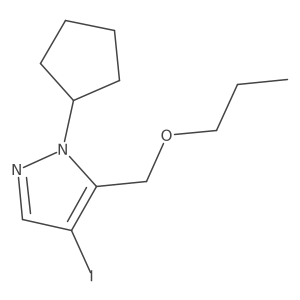 1-cyclopentyl-4-iodo-5-(propoxymethyl)-1H-pyrazole结构式