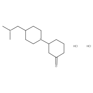 3-{4-[(Dimethylamino)methyl]piperidin-1-yl}cyclohexan-1-one dihydrochloride Structure