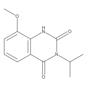 8-Methoxy-3-(propan-2-yl)-1,2,3,4-tetrahydroquinazoline-2,4-dione结构式