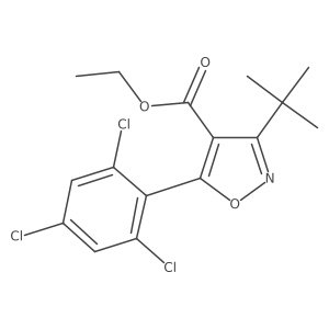 3-(1,1-Dimethylethyl)-5-(2,4,6-trichlorophenyl)-4-isoxazolecarboxylic acid ethyl ester Structure