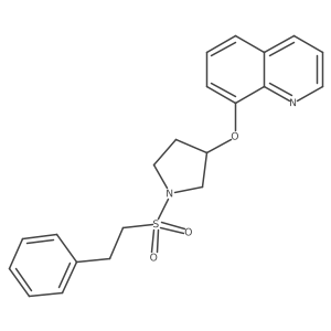 8-((1-(Phenethylsulfonyl)pyrrolidin-3-yl)oxy)quinoline Structure