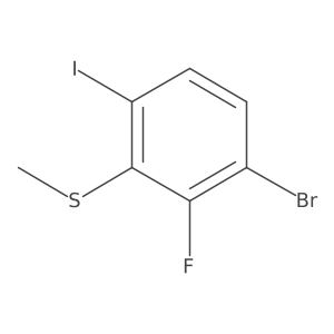 (3-Bromo-2-fluoro-6-iodophenyl)(methyl)sulfane Structure