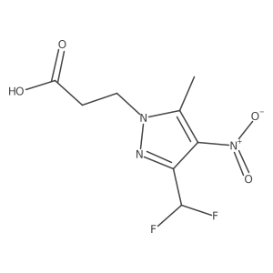 3-[3-(Difluoromethyl)-5-methyl-4-nitro-1h-pyrazol-1-yl]propanoic acid Structure
