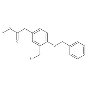 Methyl 2-(4-(benzyloxy)-3-(bromomethyl)phenyl)acetate结构式