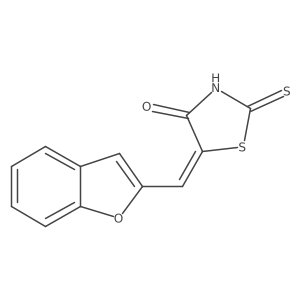 5-(Benzofuran-2-ylmethylene)-2-thioxothiazolidin-4-one结构式