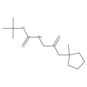 tert-butyl N-[3-(1-methylcyclopentyl)-2-oxopropyl]carbamate结构式