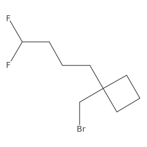 1-(Bromomethyl)-1-(4,4-difluorobutyl)cyclobutane Structure