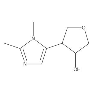 4-(1,2-dimethyl-1H-imidazol-5-yl)oxolan-3-ol结构式