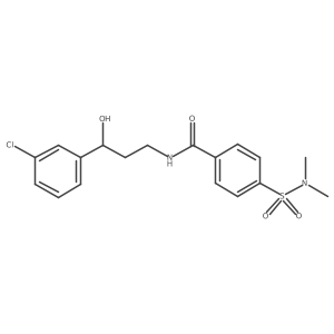 N-(3-(3-chlorophenyl)-3-hydroxypropyl)-4-(N,N-dimethylsulfamoyl)benzamide结构式