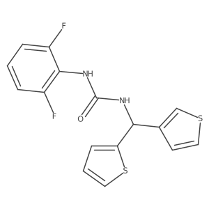 1-(2,6-Difluorophenyl)-3-(thiophen-2-yl(thiophen-3-yl)methyl)urea Structure