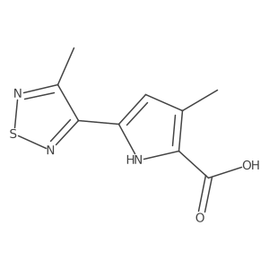 3-Methyl-5-(4-methyl-1,2,5-thiadiazol-3-yl)-1H-pyrrole-2-carboxylic acid Structure