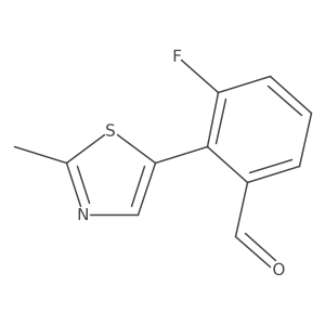 3-Fluoro-2-(2-methyl-1,3-thiazol-5-yl)benzaldehyde Structure