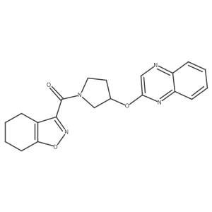 2-{[1-(4,5,6,7-Tetrahydro-1,2-benzoxazole-3-carbonyl)pyrrolidin-3-yl]oxy}quinoxaline Structure