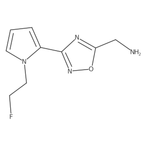 (3-(1-(2-fluoroethyl)-1H-pyrrol-2-yl)-1,2,4-oxadiazol-5-yl)methanamine结构式