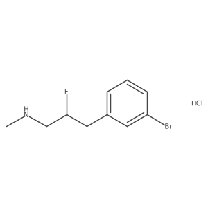 [3-(3-Bromophenyl)-2-fluoropropyl](methyl)amine hydrochloride结构式