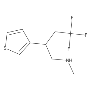 4,4,4-trifluoro-N-methyl-2-(thiophen-3-yl)butan-1-amine Structure