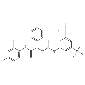(S)-2-(3-(3,5-Bis(trifluoromethyl)phenyl)thioureido)-N-(2,4-difluorophenyl)-2-phenylacetamide结构式
