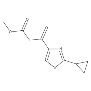 Methyl 3-(2-cyclopropyl-1,3-thiazol-4-yl)-3-oxopropanoate结构式