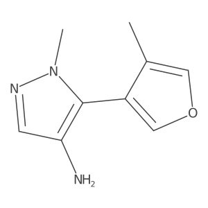 1-methyl-5-(4-methylfuran-3-yl)-1H-pyrazol-4-amine Structure