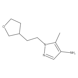 5-methyl-1-[2-(oxolan-3-yl)ethyl]-1H-pyrazol-4-amine结构式