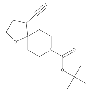 Tert-butyl 4-cyano-1-oxa-8-azaspiro[4.5]decane-8-carboxylate结构式