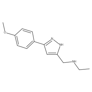 ethyl({[5-(4-methoxyphenyl)-1H-pyrazol-3-yl]methyl})amine Structure