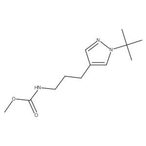 methyl N-[3-(1-tert-butyl-1H-pyrazol-4-yl)propyl]carbamate结构式
