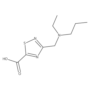 3-{[Ethyl(propyl)amino]methyl}-1,2,4-thiadiazole-5-carboxylic acid Structure