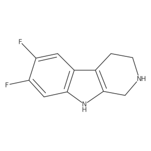 6,7-difluoro-1H,2H,3H,4H,9H-pyrido[3,4-b]indole结构式