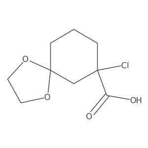 7-Chloro-1,4-dioxaspiro[4.5]decane-7-carboxylic acid结构式