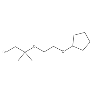 {2-[(1-Bromo-2-methylpropan-2-yl)oxy]ethoxy}cyclopentane Structure