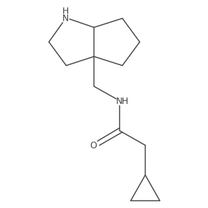 rac-N-{[(3aR,6aR)-octahydrocyclopenta[b]pyrrol-3a-yl]methyl}-2-cyclopropylacetamide结构式