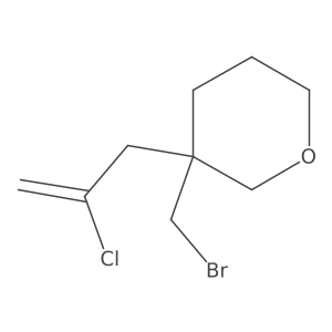 3-(Bromomethyl)-3-(2-chloroprop-2-en-1-yl)oxane Structure