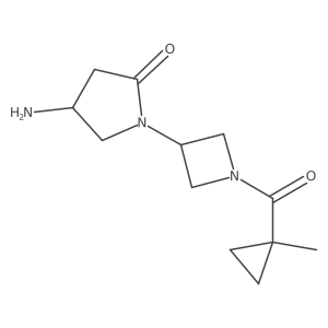 4-Amino-1-[1-(1-methylcyclopropanecarbonyl)azetidin-3-yl]pyrrolidin-2-one结构式