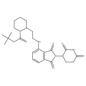 tert-butyl 2-(2-{[2-(2,6-dioxopiperidin-3-yl)-1,3-dioxo-2,3-dihydro-1H-isoindol-4-yl]amino}ethyl)piperidine-1-carboxylate结构式
