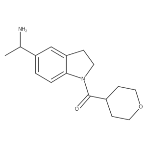 (5-(1-Aminoethyl)indolin-1-YL)(tetrahydro-2H-pyran-4-YL)methanone Structure