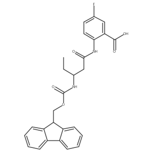 2-[(3S)-3-({[(9H-fluoren-9-yl)methoxy]carbonyl}amino)pentanamido]-5-fluorobenzoic acid Structure