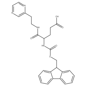 4-({[(9H-fluoren-9-yl)methoxy]carbonyl}amino)-4-{[2-(pyrazin-2-yl)ethyl]carbamoyl}butanoic acid结构式