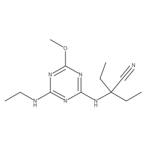 2-Ethyl-2-[[4-(ethylamino)-6-methoxy-1,3,5-triazin-2-yl]amino]butanenitrile Structure