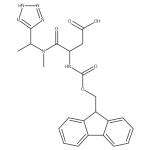 3-({[(9H-fluoren-9-yl)methoxy]carbonyl}amino)-3-{methyl[1-(1H-1,2,3,4-tetrazol-5-yl)ethyl]carbamoyl}propanoic acid Structure