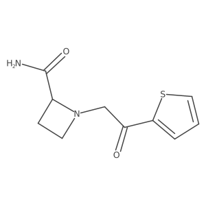 1-[2-Oxo-2-(thiophen-2-yl)ethyl]azetidine-2-carboxamide结构式