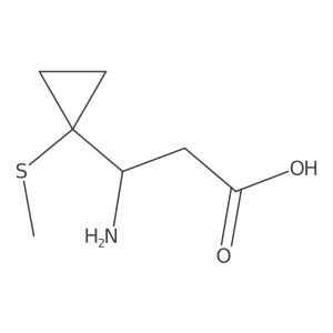 3-Amino-3-[1-(methylsulfanyl)cyclopropyl]propanoic acid Structure
