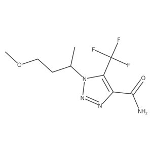 1-(4-methoxybutan-2-yl)-5-(trifluoromethyl)-1H-1,2,3-triazole-4-carboxamide结构式