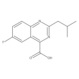 6-Fluoro-2-(2-methylpropyl)quinazoline-4-carboxylic acid结构式