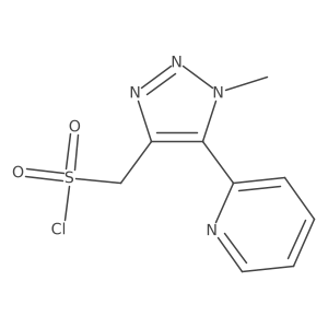 [1-methyl-5-(pyridin-2-yl)-1H-1,2,3-triazol-4-yl]methanesulfonyl chloride Structure